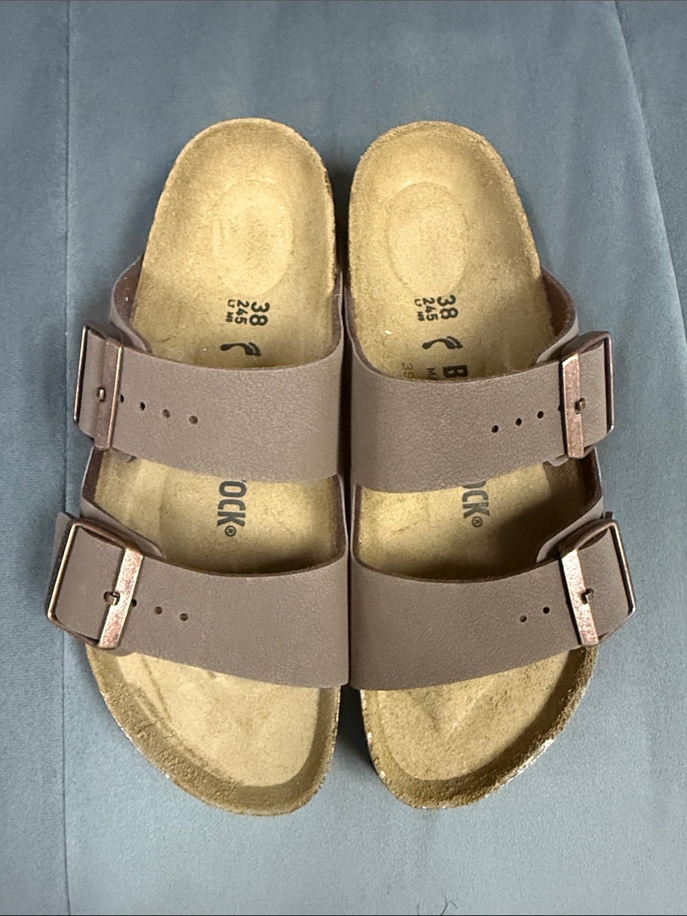 Birkenstock Arizona Two-Strap Sandal in Taupe Brown